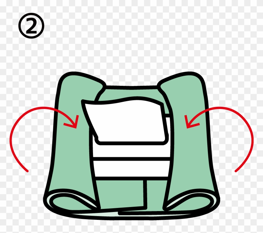 Fold The Left And Right Side Of The Tenugui To Cover - Fold The Left And Right Side Of The Tenugui To Cover #1727937