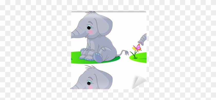 Cute Baby Elephant Cartoon #1728020