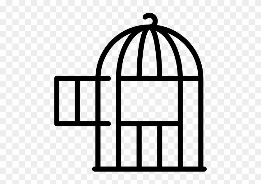 Jpg Library Library Bird Cage Open Door - Open Cage Icon Png #1728027