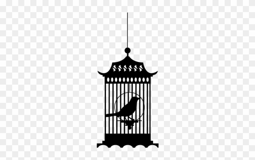 Cage Clipart Caged Bird - Gaiola Borboleta Png #1728031