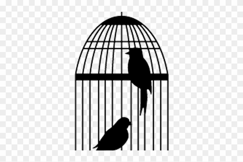 Cage Clipart Bird's - Gambar Sangkar Burung Kartun Png #1728035