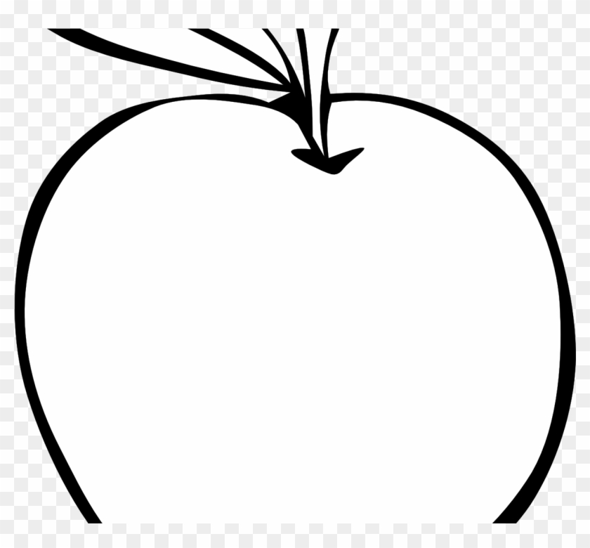 Black And White Fruit Png Library Download Huge Freebiet - Apple Outline #1728038