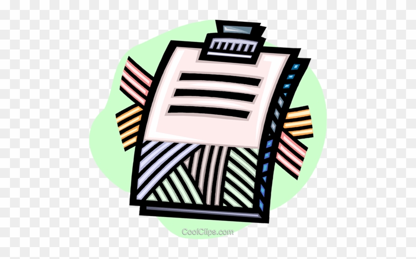 Clipboard Royalty Free Vector Clip Art Illustration - Clipboard Royalty Free Vector Clip Art Illustration #1728127