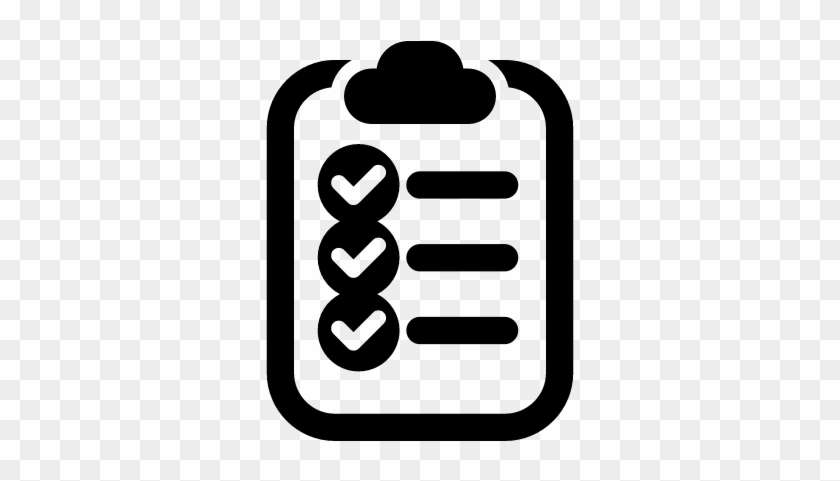 Checklist On Clipboard Vector - Transparent Background Lists Icon Png #1728129