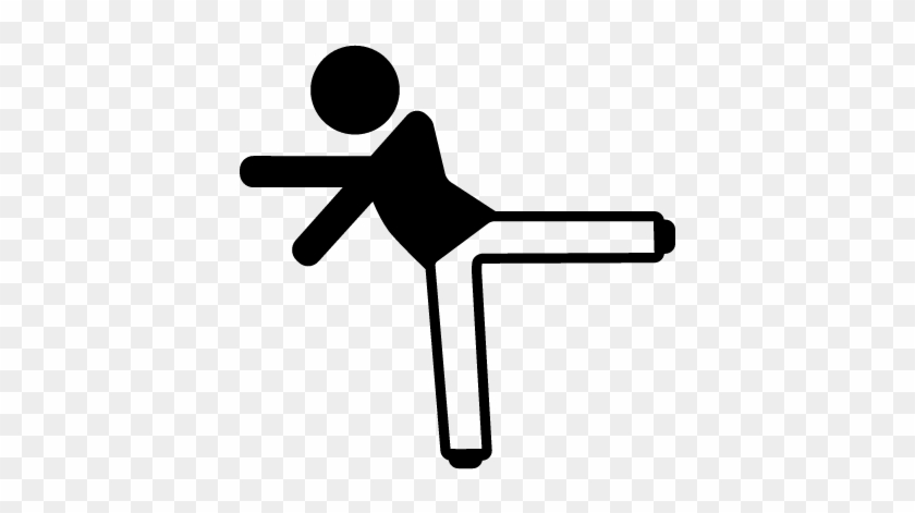 Boy Kicking With Left Leg Vector - Pierna Pateando #1728202