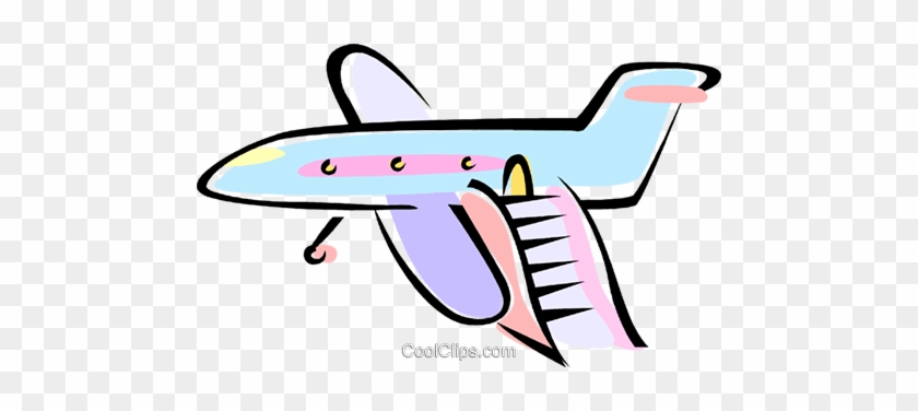 Commercial Airplane Royalty Free Vector Clip Art Illustration - Commercial Airplane Royalty Free Vector Clip Art Illustration #1728227