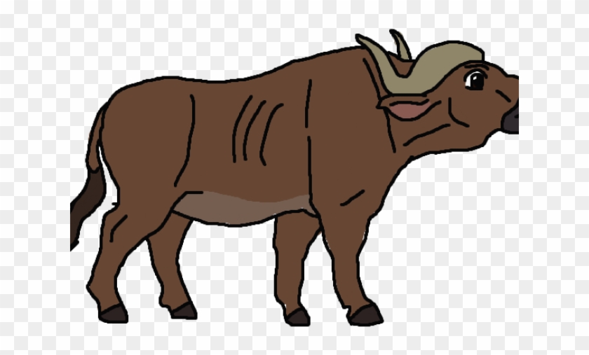 African Buffalo Clipart Wild Buffalo - Drawing Buffalo #1728250