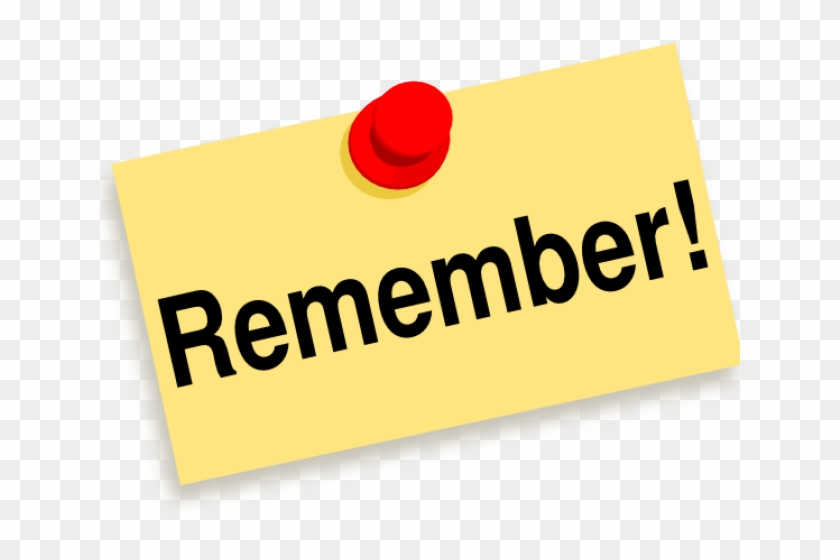 Remember Clipart Notes - Transparent Remember Clipart #1728257