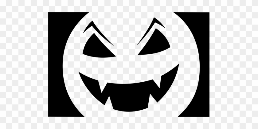 Carved, Halloween, Pumpkin, Scary - Scary Face Stencil For Pumpkin Carving #1728393
