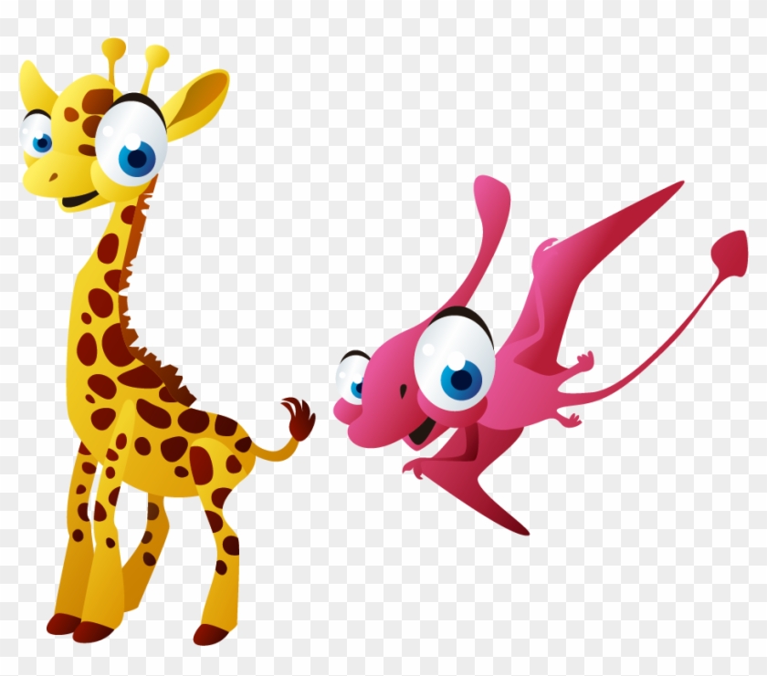 Clipart Giraffe Lion - Dinosaurios Infantiles #1728403