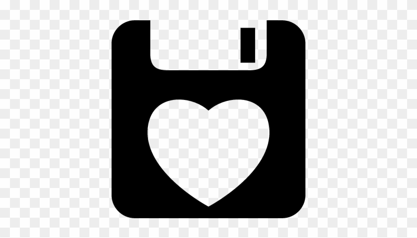 Floppy Disk With A Heart Vector - Floppy Disk #1728541