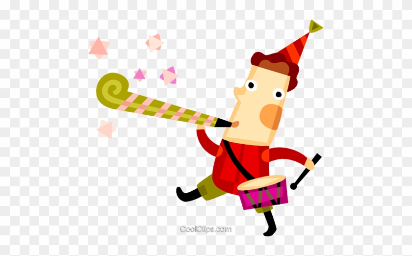 Boy Playing His Drum Royalty Free Vector Clip Art Illustration - Free Christmas #1728551