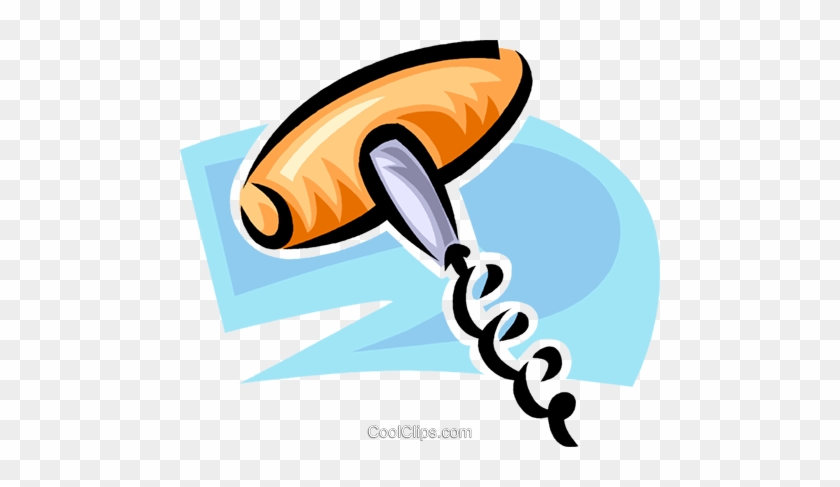 Corkscrew Royalty Free Vector Clip Art Illustration - Corkscrew Royalty Free Vector Clip Art Illustration #1728563