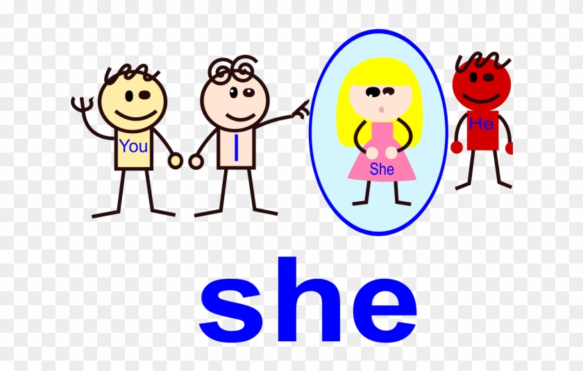 Pronoun Cliparts - She Subject Pronoun Clipart #1728634