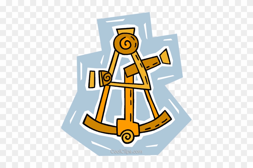 Sextant Royalty Free Vector Clip Art Illustration - Sextant Royalty Free Vector Clip Art Illustration #1728748