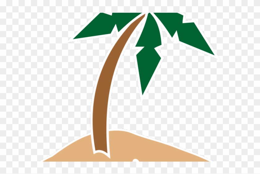 Island Clipart Skull - Transparent Cartoon Palm Tree Png #1728763