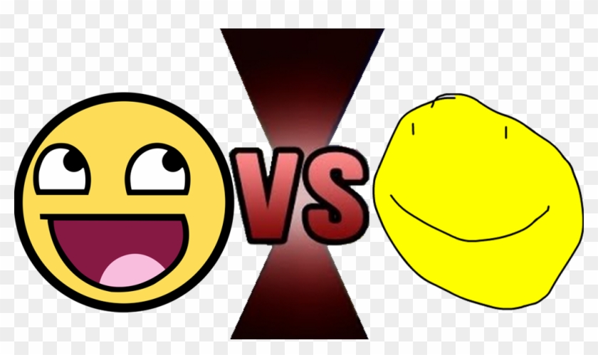 Awesome Face Versus Yellow Face By Brownpen0 Super Super Happy Face Roblox Free Transparent Png Clipart Images Download