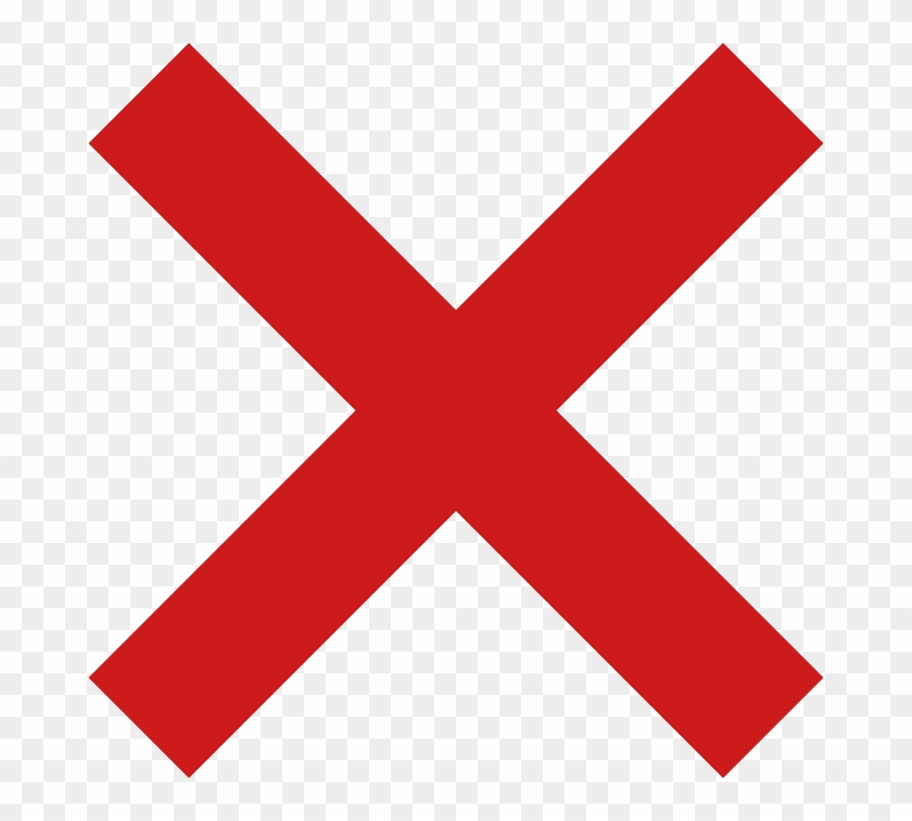 Sign Not Available Clipart - Red X #1728942
