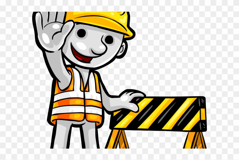 Industrial Worker Clipart Site Engineer - Men At Work Cartoon #1728955
