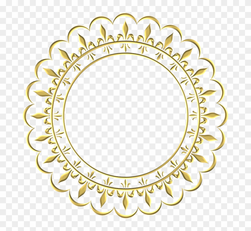 Gold Frame Round - Golden Frame Round #1729280