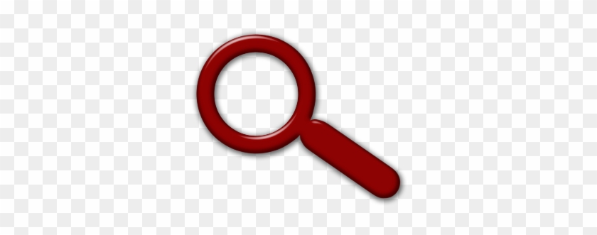 086837 Simple Red Glossy Icon Business Magnifying Glass - Magnifying Glass Icon Red #1729420