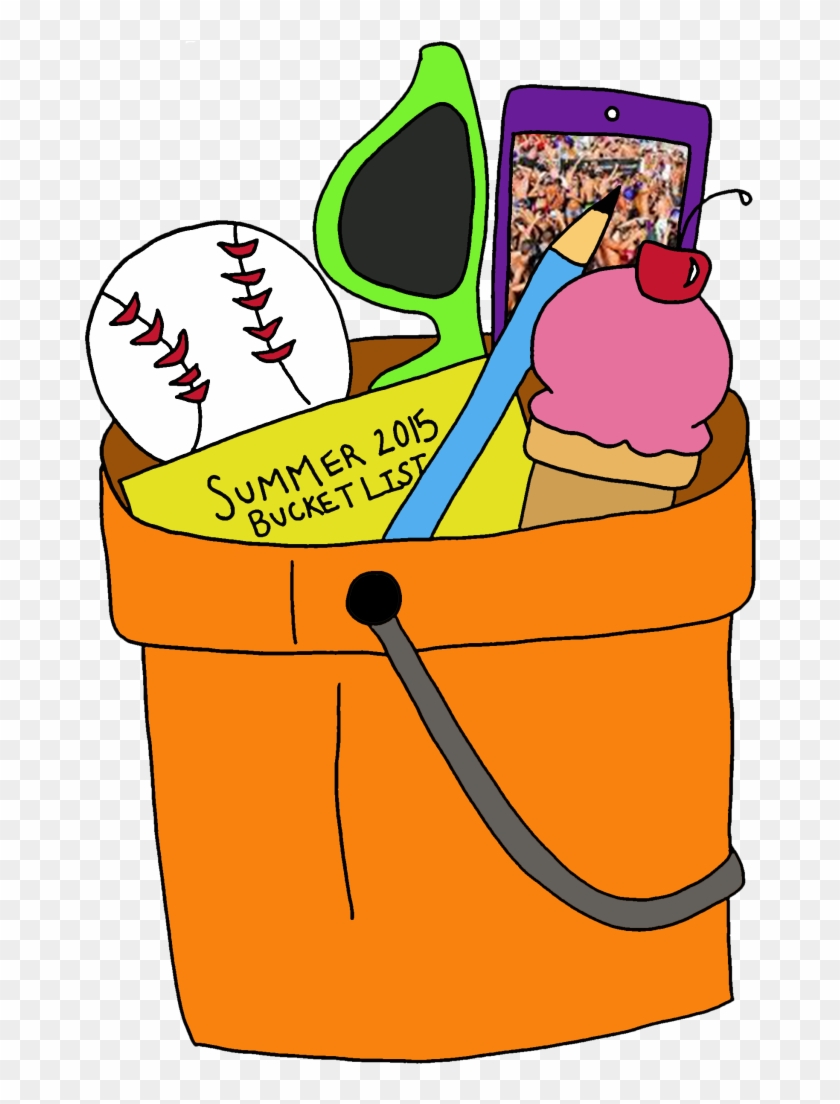 Bucket Clip Art Free Images - Cartoon Summer Bucket List #1729469