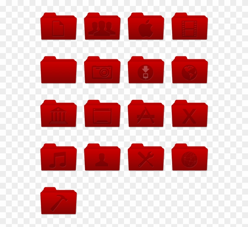 Mac Os X Clipart Icon - Red Mac Folder Icon #1729627