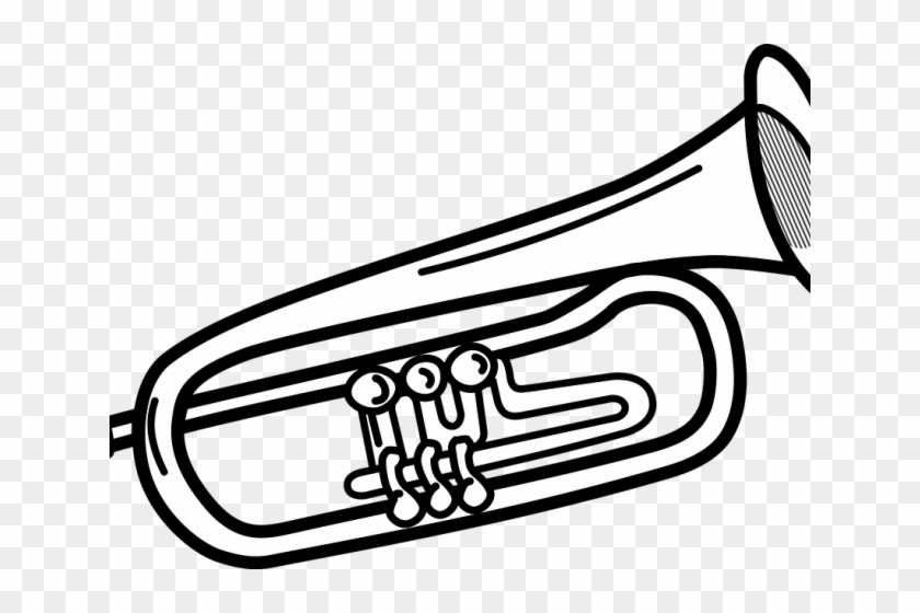 Instrument Clipart Trumpet - Wind Instruments Clipart Black And White #1729681