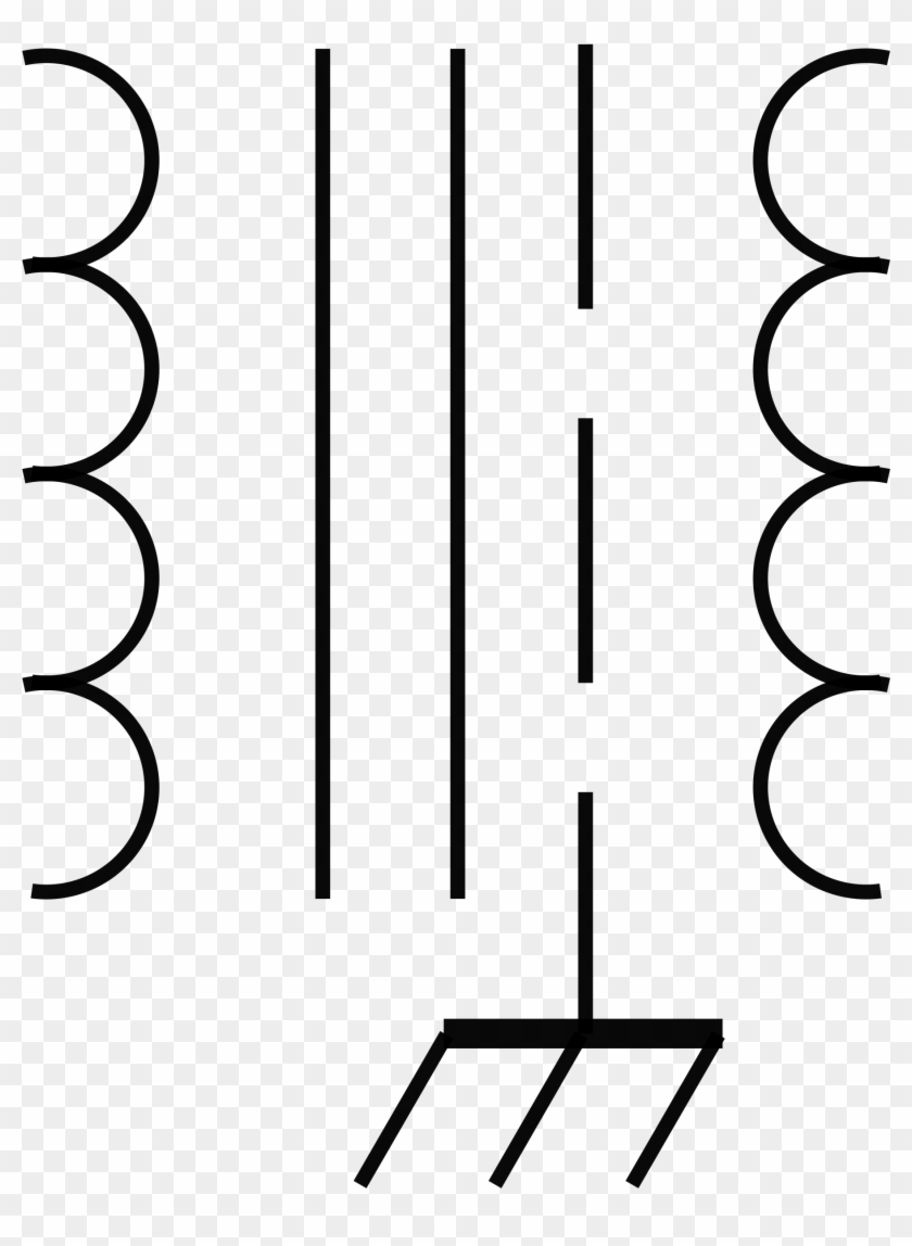 Clipart Rsa Iec Transformer Symbol - Line Art #1729715