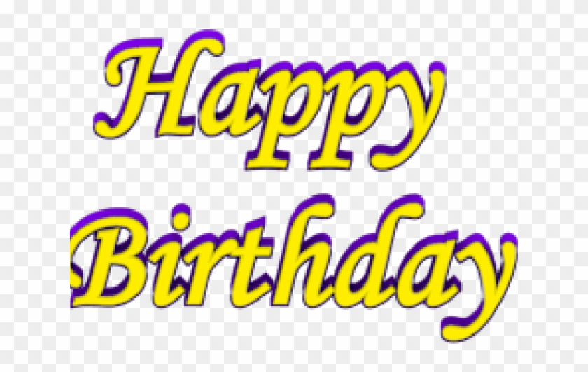 Yellow Clipart Happy Birthday - Purple And Yellow Happy Birthday #1729754