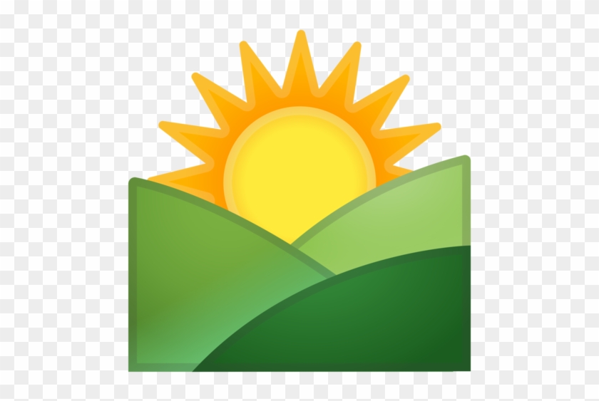 Emoji Amanecer Clipart Emoji Sunrise Clip Art - Mountain With Sunrise Clipart Png #1729796