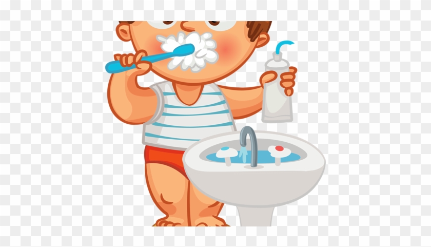 Kids Brushing Teeth Clipart - Teeth #1729890