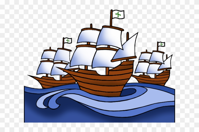 Ship Clipart Columbus Day - Christopher Columbus Ships Clip Art #1730033