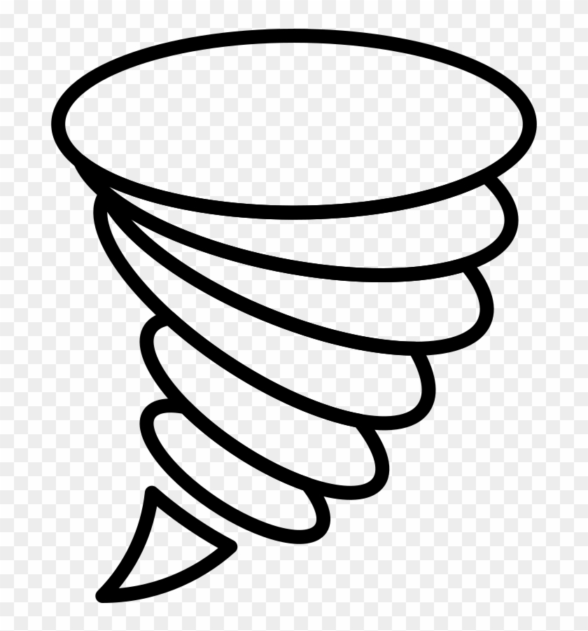 Tornadoes Clipart - Tornado - Line Art #1730325