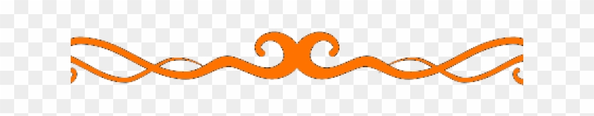 Orange Clipart Divider - Vintage Border Line Png #1730541