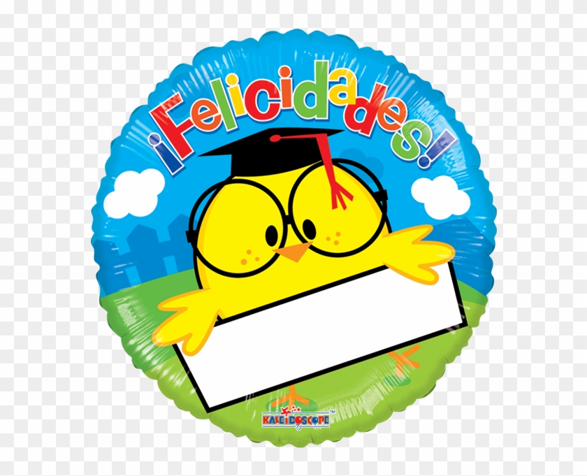 Globo Felicidades Pollito - Medallas Animadas De Felicitaciones #1730617