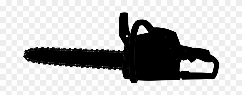 Chainsaw Black Silhouette Chain Tool Saw C - Chain Saw Clipart #1730633