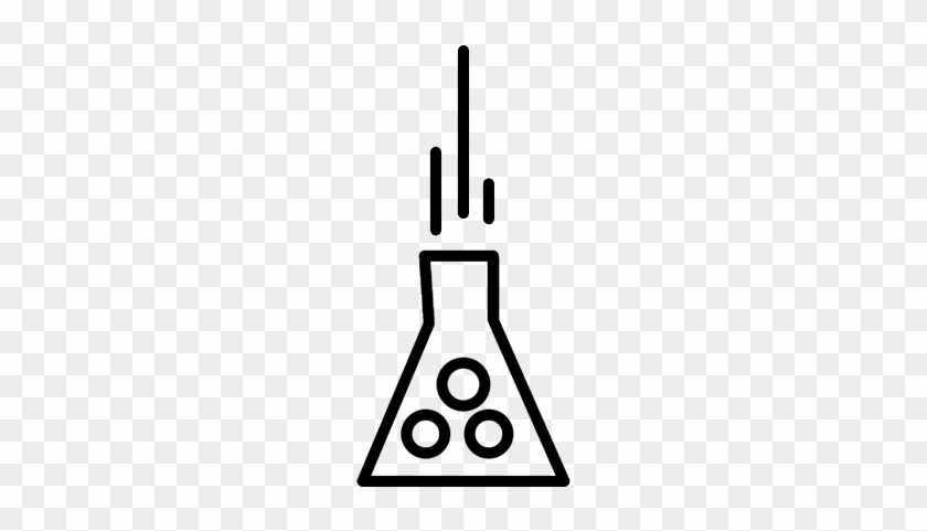 Chemistry Experiment With Chemical Reaction With Bubbles - Line Art #1730757