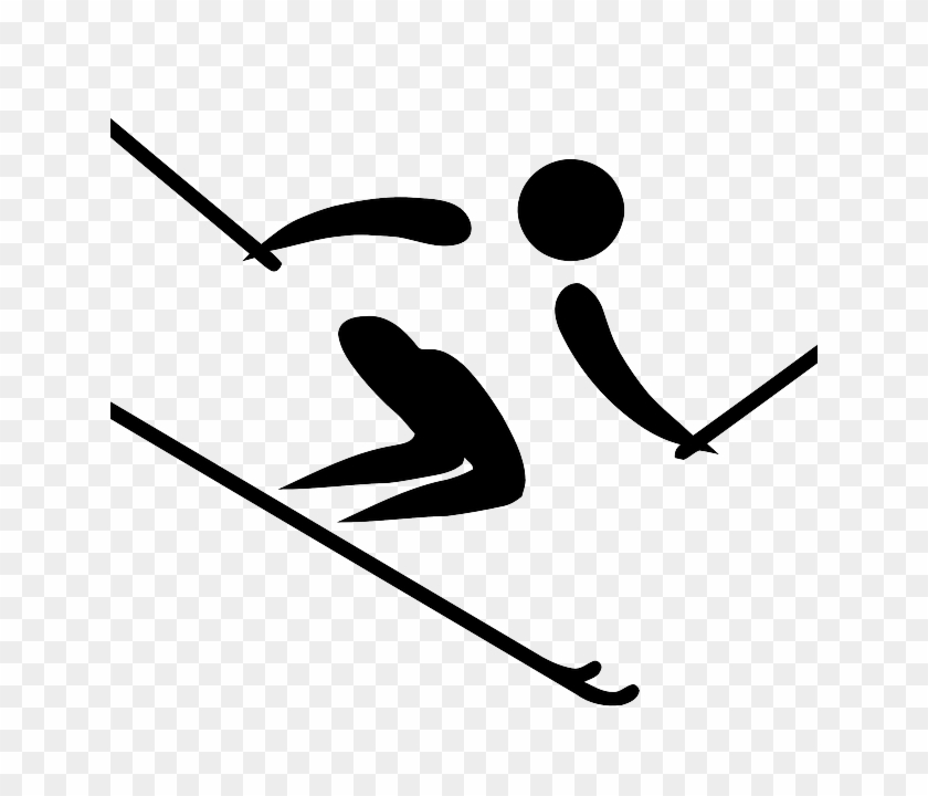 Giro Rotación Flexión Esquí - Alpine Skiing Olympic Symbol #1730813