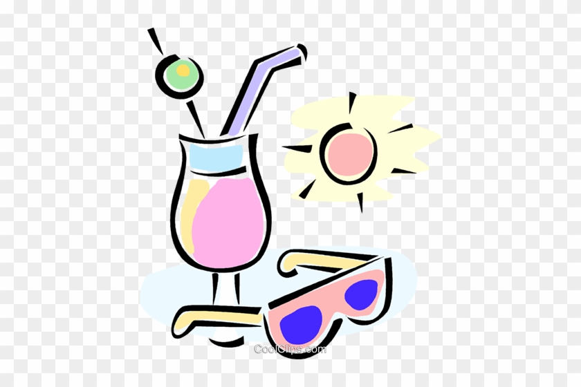 Cocktail Beside A Pair Of Sun Glasses Royalty Free - Cocktail Beside A Pair Of Sun Glasses Royalty Free #1730907