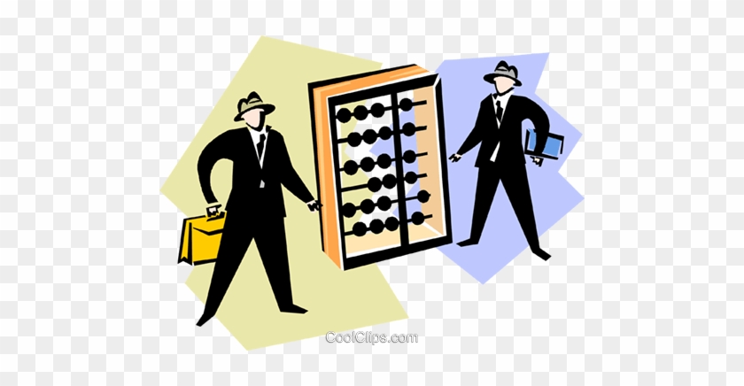 Businessman Standing Beside An Abacus Royalty Free - Clip Art Forensic Accounting #1730925
