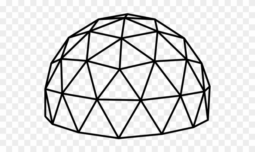 Geometry Clipart Flat Shape - Geodesic Dome Png #1730959
