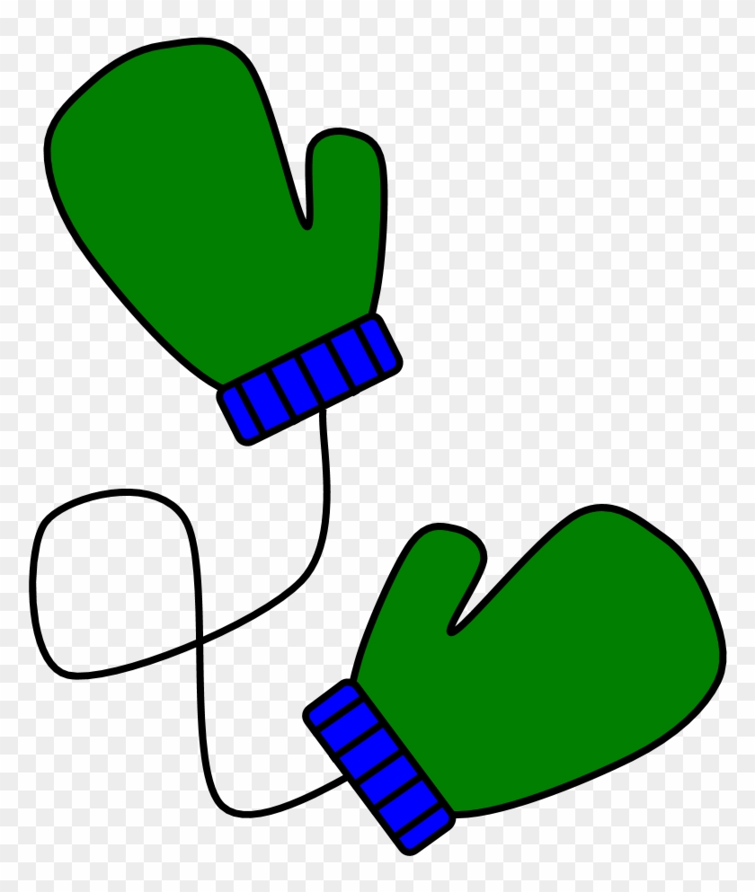 Mittens, Connected, Green, Blue, - Mittens, Connected, Green, Blue, #1731019