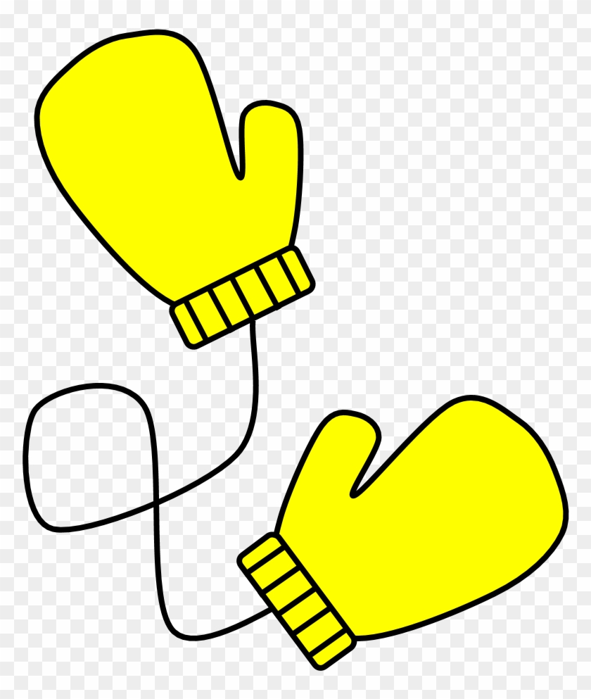 Mittens, Connected, Yellow - Mittens Yellow Clipart #1731021