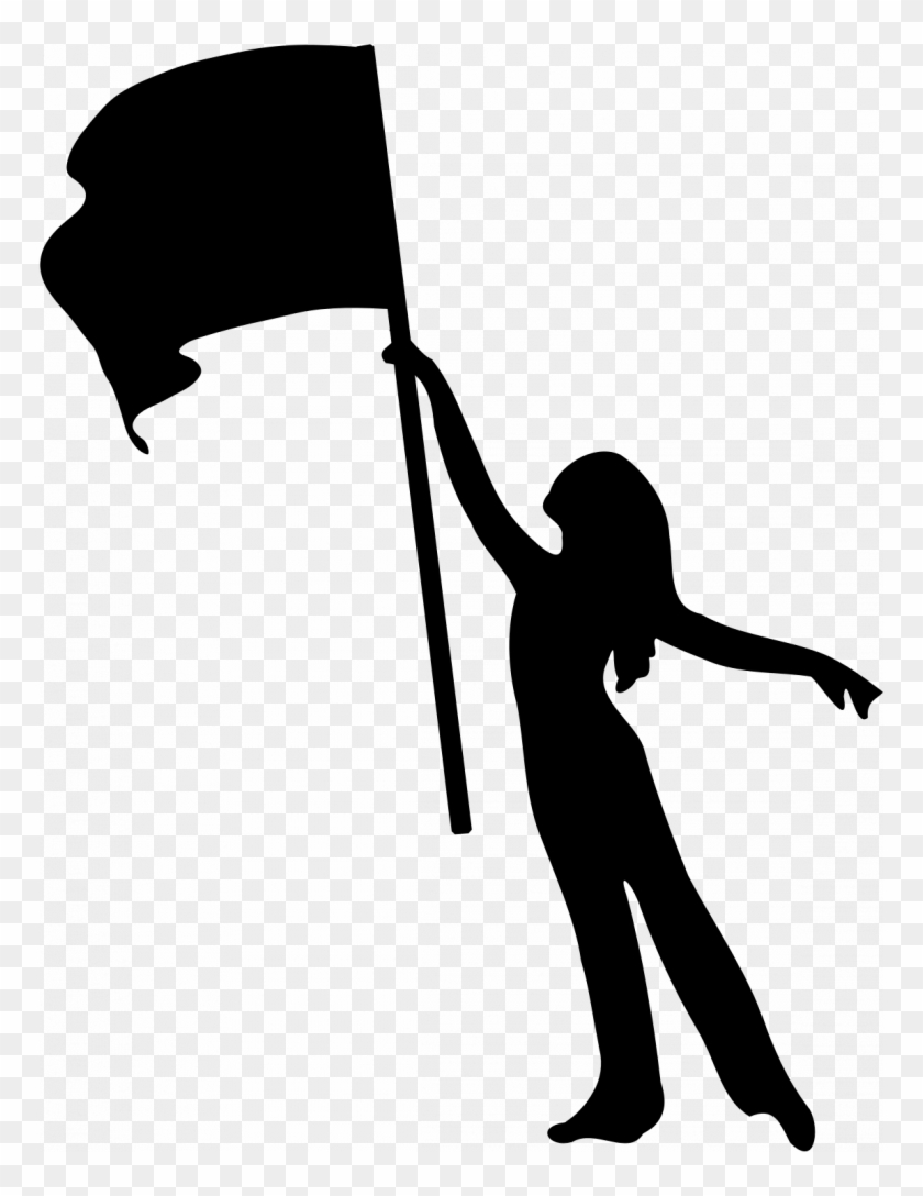 Download Color Guard Clip Art - Color Guard Girl Silhouette #1731067