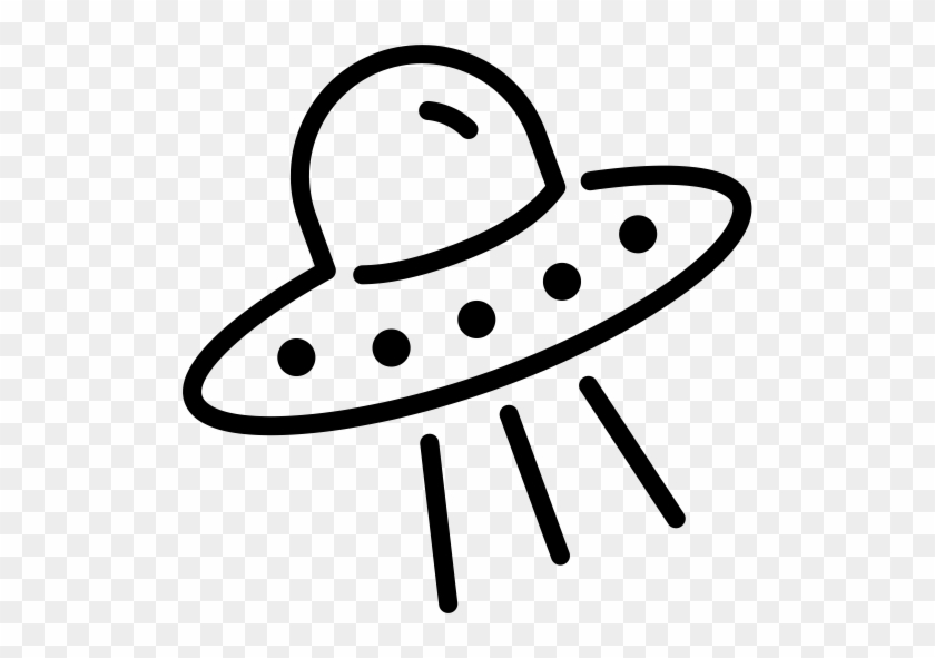 Ufo Icon Ufo - Cartoon Ufo Black And White #1731166