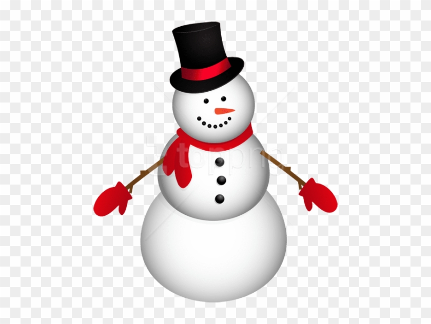 Free Png Snowman With Red Scarf Png - Snowman #1731270