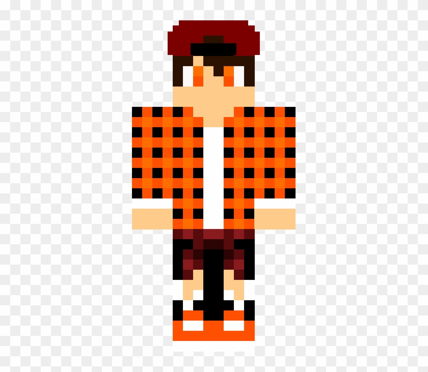 Skin Com Camisa Xadrez - Skin Com Camisa Xadrez #1731273