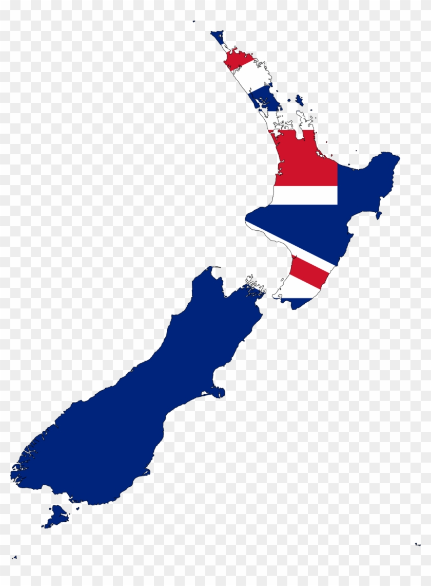 Flag Map Of New Zealand Flagartist - New Zealand Flag Map #1731632