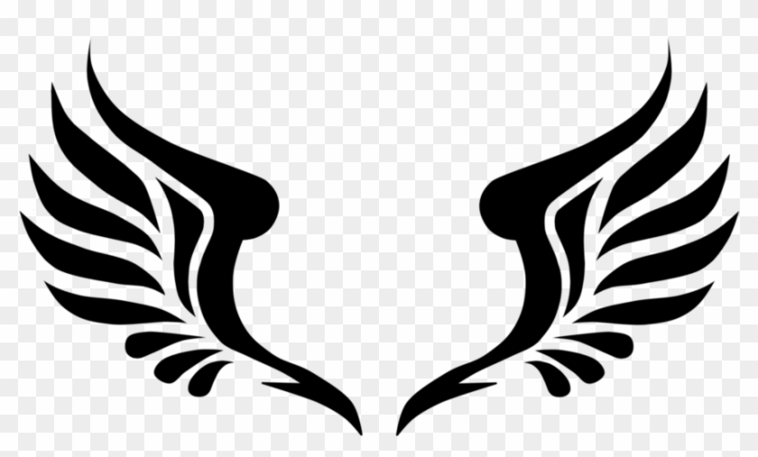 Art Deco - Wings Logos Black And White #1731728